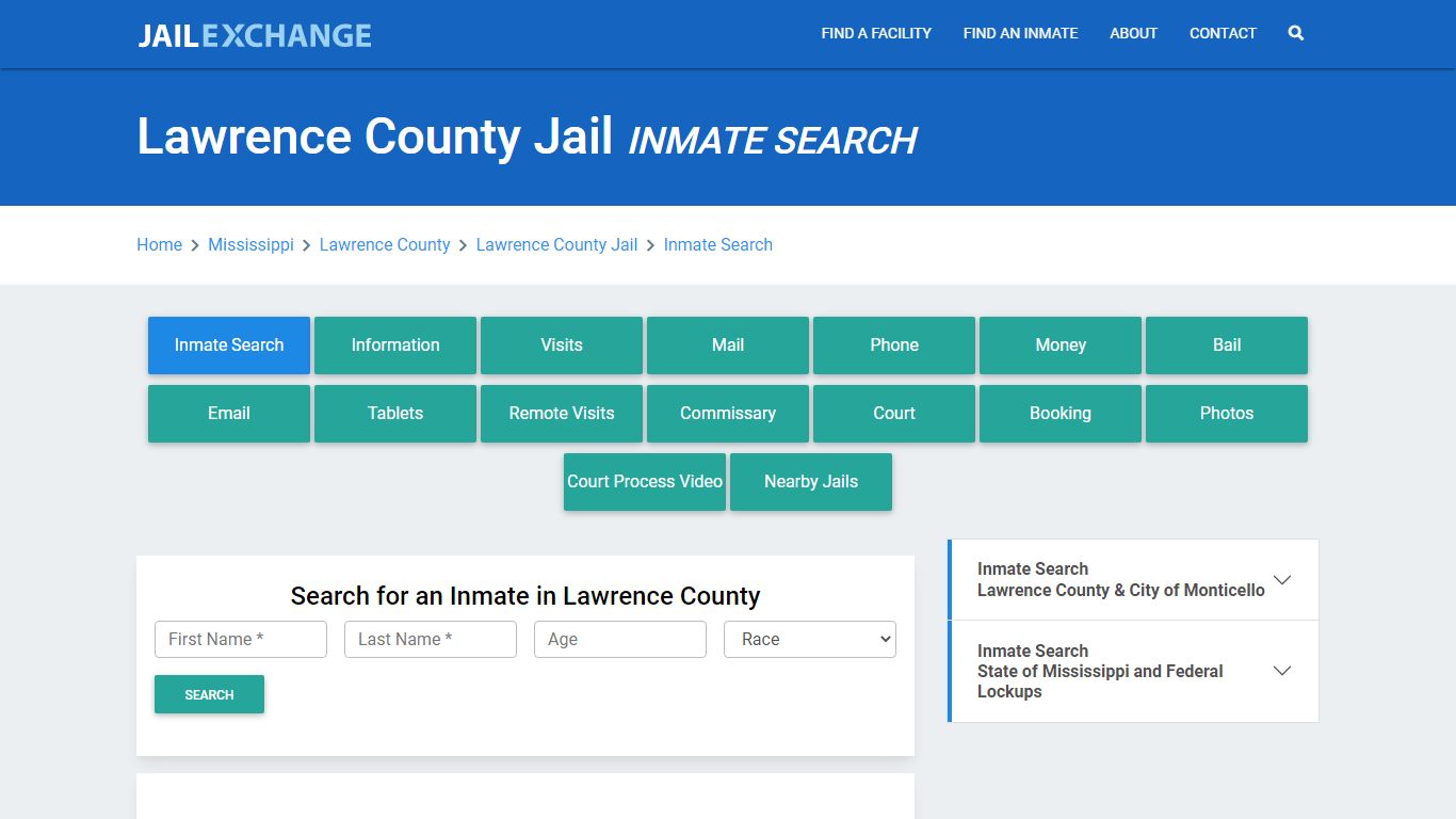 Lawrence County Jail, MS Inmate Search: Roster & Mugshots